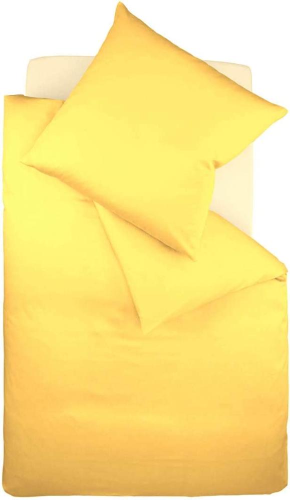 Fleuresse Mako-Satin-Bettwäsche colours Farbe gelb 2006 155x220 Bild 1