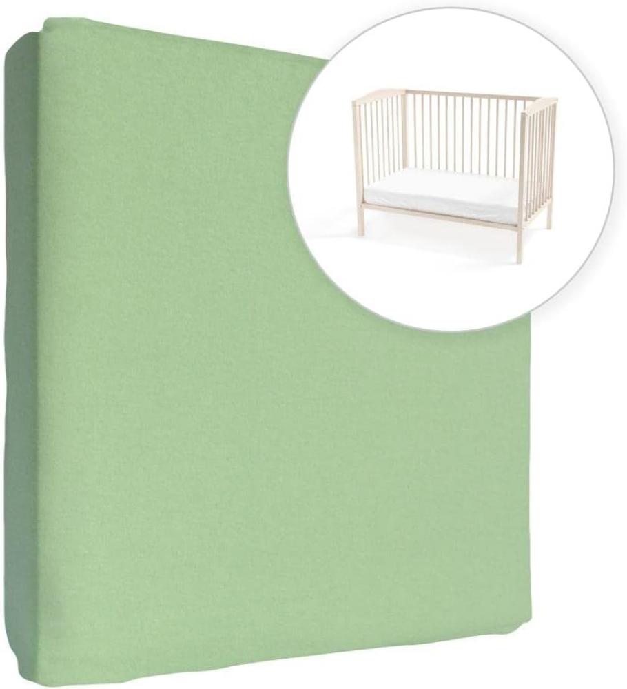 Jersey 100% Baumwolle Spannbettlaken für 160 x 70 cm Kleinkind Junior Bett Matratze (Grün) Bild 1