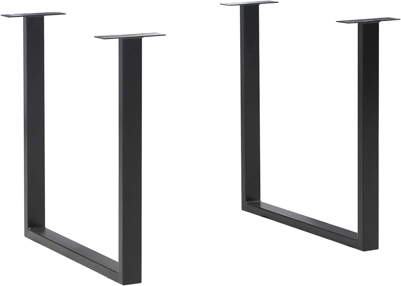 FORTE Tables Metallfüsse, Holzwerkstoff, Schwarz, 71 x 70,3 x 19,2 cm Bild 1