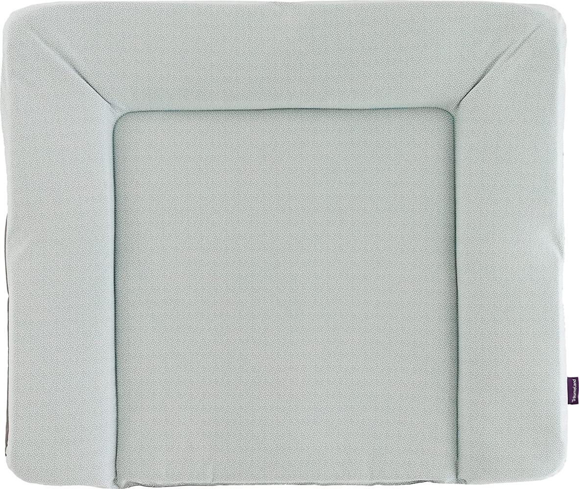 Träumeland Wickelauflage PVC-frei 75 x 85 cm Punkte aquamarin Bild 1