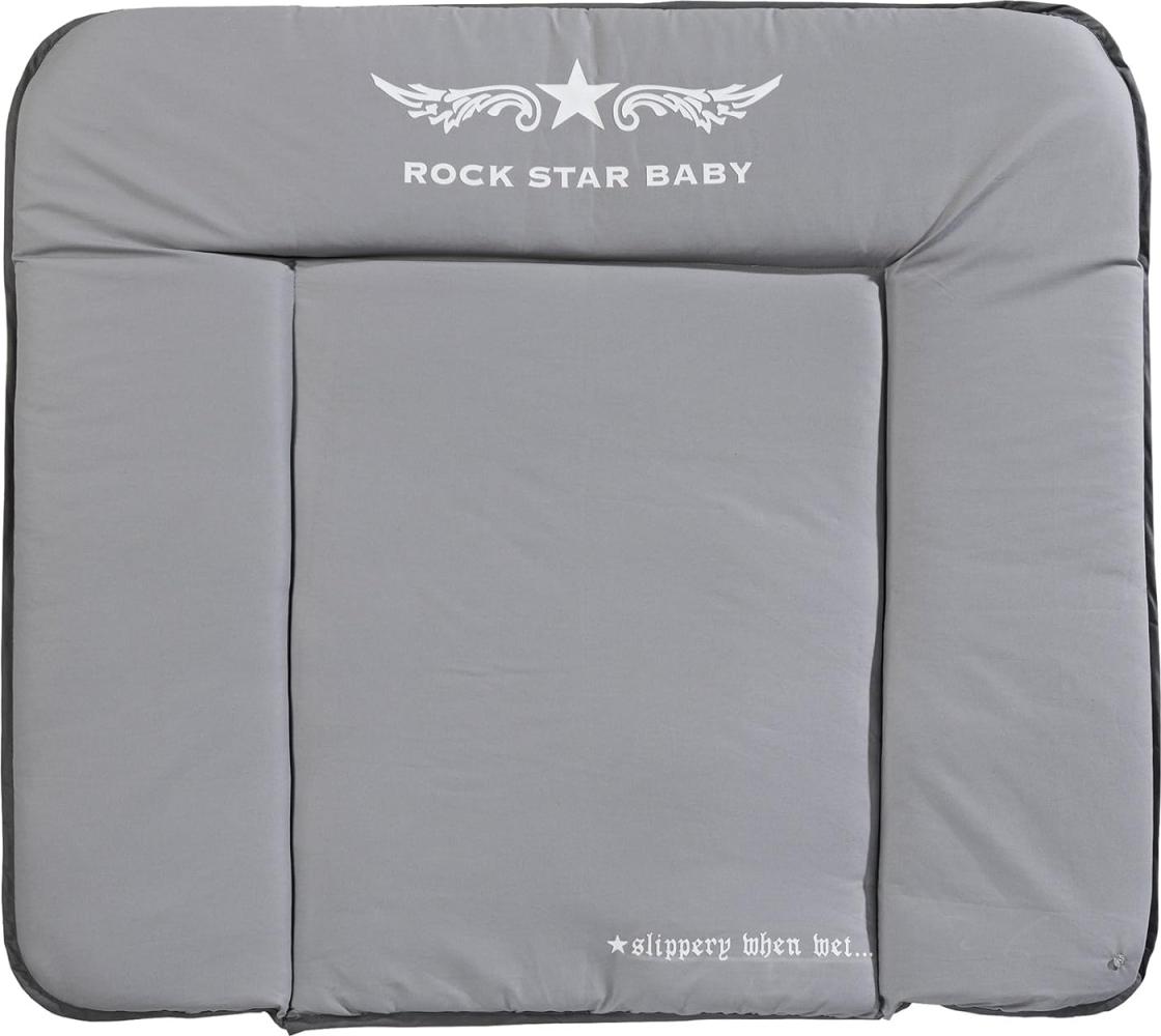 Roba 'Rock Star Baby' Wickelauflage 75 x 85 cm grau/weiß Bild 1