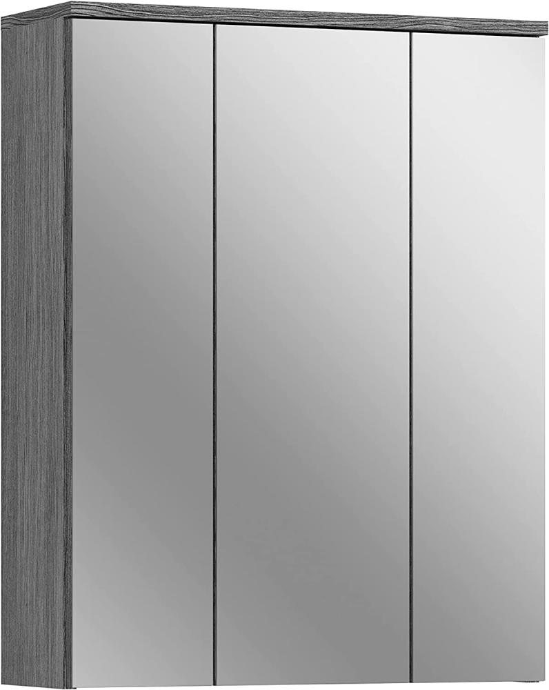 Badezimmer Spiegelschrank Blake in Rauchsilber grau 60 x 77 cm Bild 1