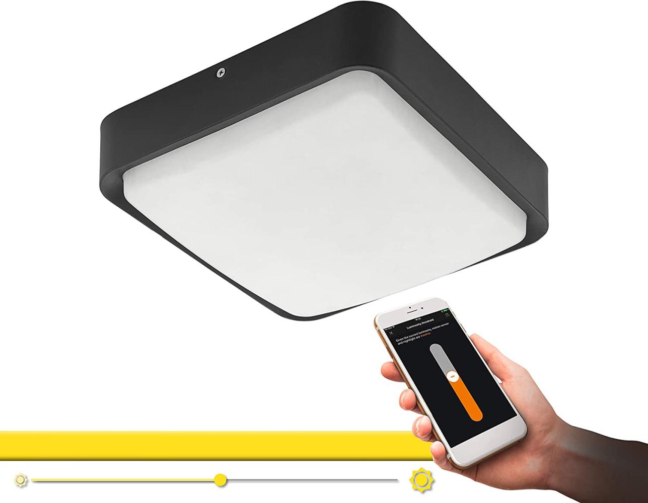 Smart LED Wand- und Deckenleuchte, dimmbar LxH 25x8cm Bild 1