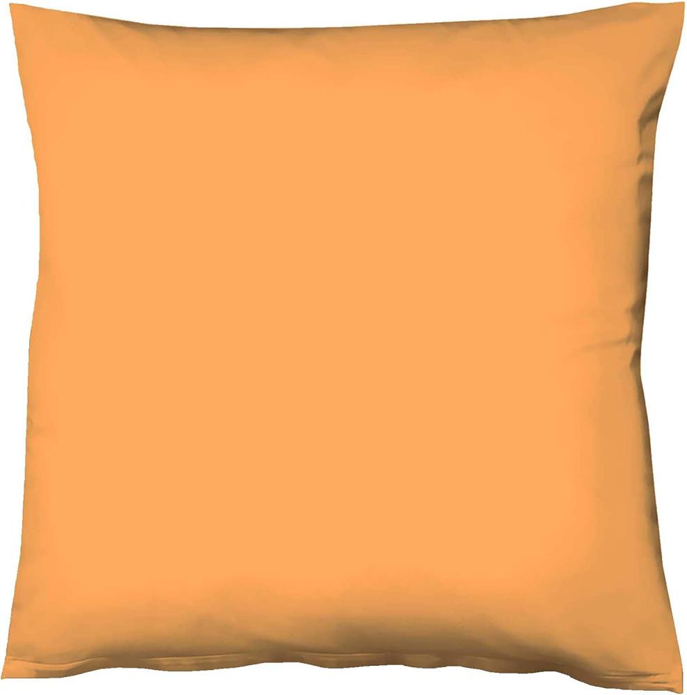 Fleuresse Interlock-Jersey-Kissenbezug uni colours orange 2044 Größe 35x40 cm Bild 1