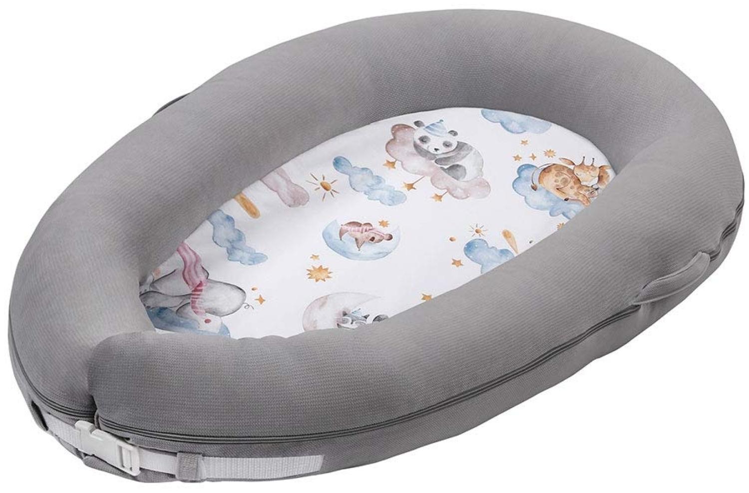 LULANDO Velvet Baby-Nest multifunktionales Bettnestchen für Kinder - Sleepy Bild 1