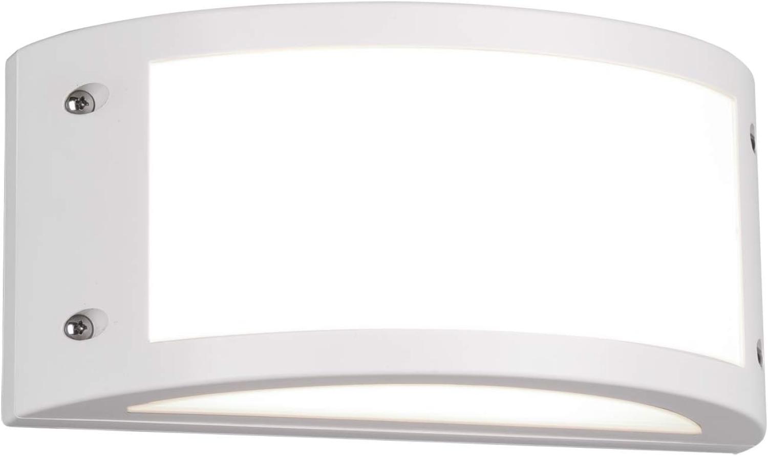 LED Außenwandleuchte KENDAL halbrund in Weiß matt, Breite 24,8 cm Bild 1