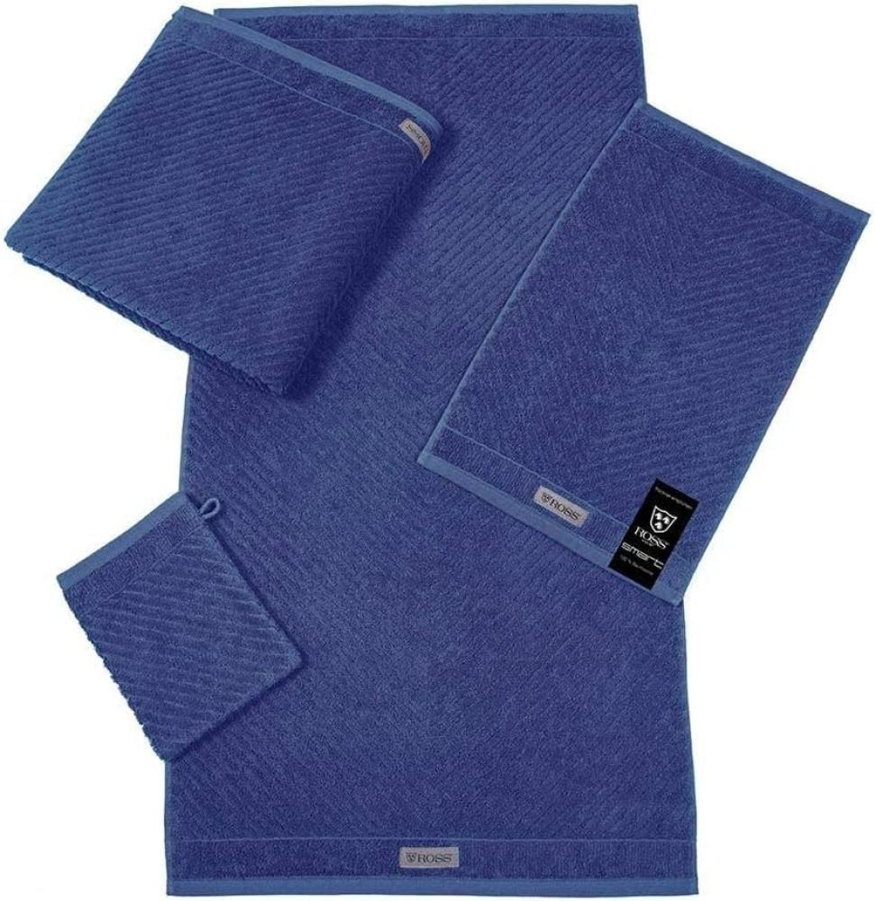 Ross Uni-Rippe Handtücher Smart | Gästetuch 30x50 cm | royalblau Bild 1