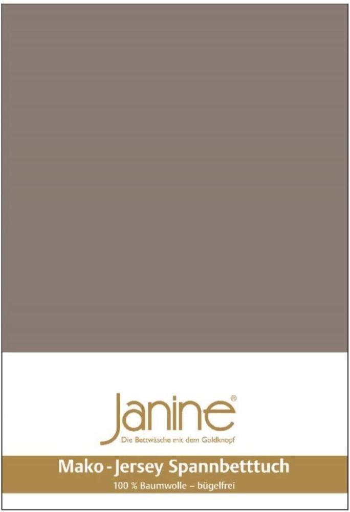 Janine Mako Jersey Spannbetttuch Bettlaken 180 - 200 x 200 cm OVP 5007 57 taupe Bild 1