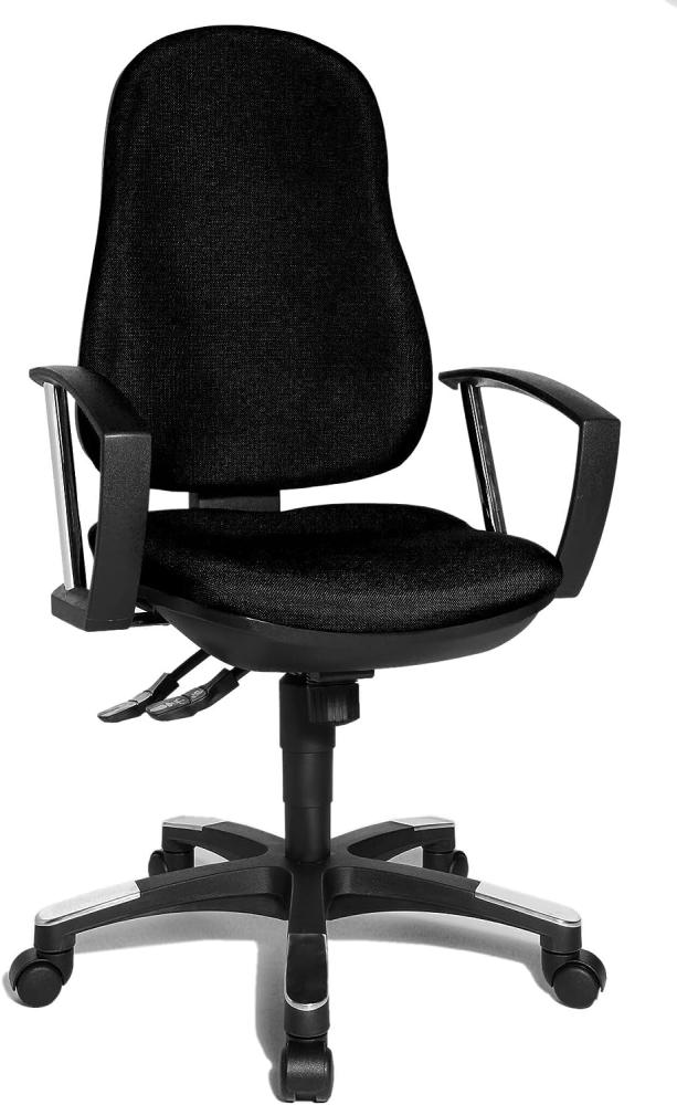 Topstar 9020AG20, Trend SY 10, Bürostuhl, Schreibtischstuhl, ergonomisch, mit Armlehnen, Bezugsstoff schwarz Bild 1