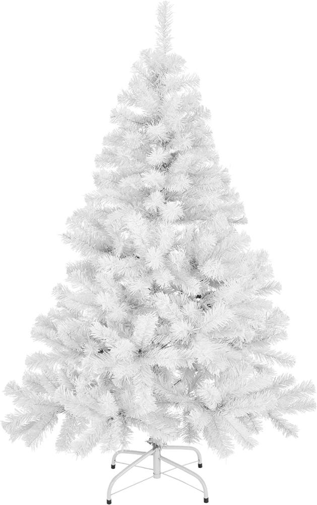 Künstlicher Weihnachtsbaum Weiß Kunststoff 150cm Bild 1