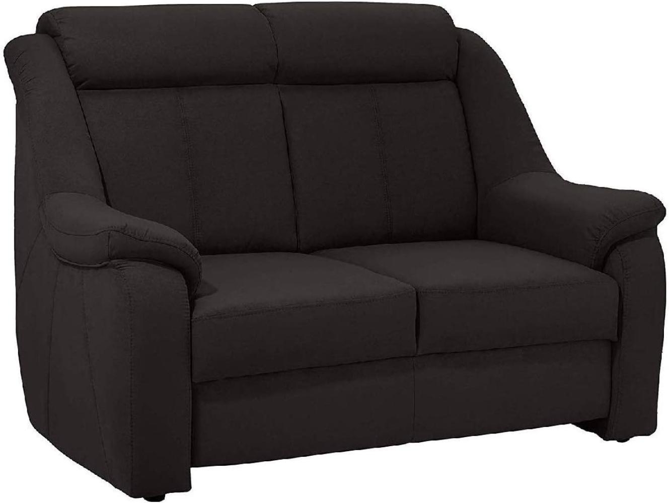 Cavadore 2-Sitzer Beata / 2er Couch im modernen Design / 138 x 98 x 92 / Mikrofaser Schwarz Bild 1