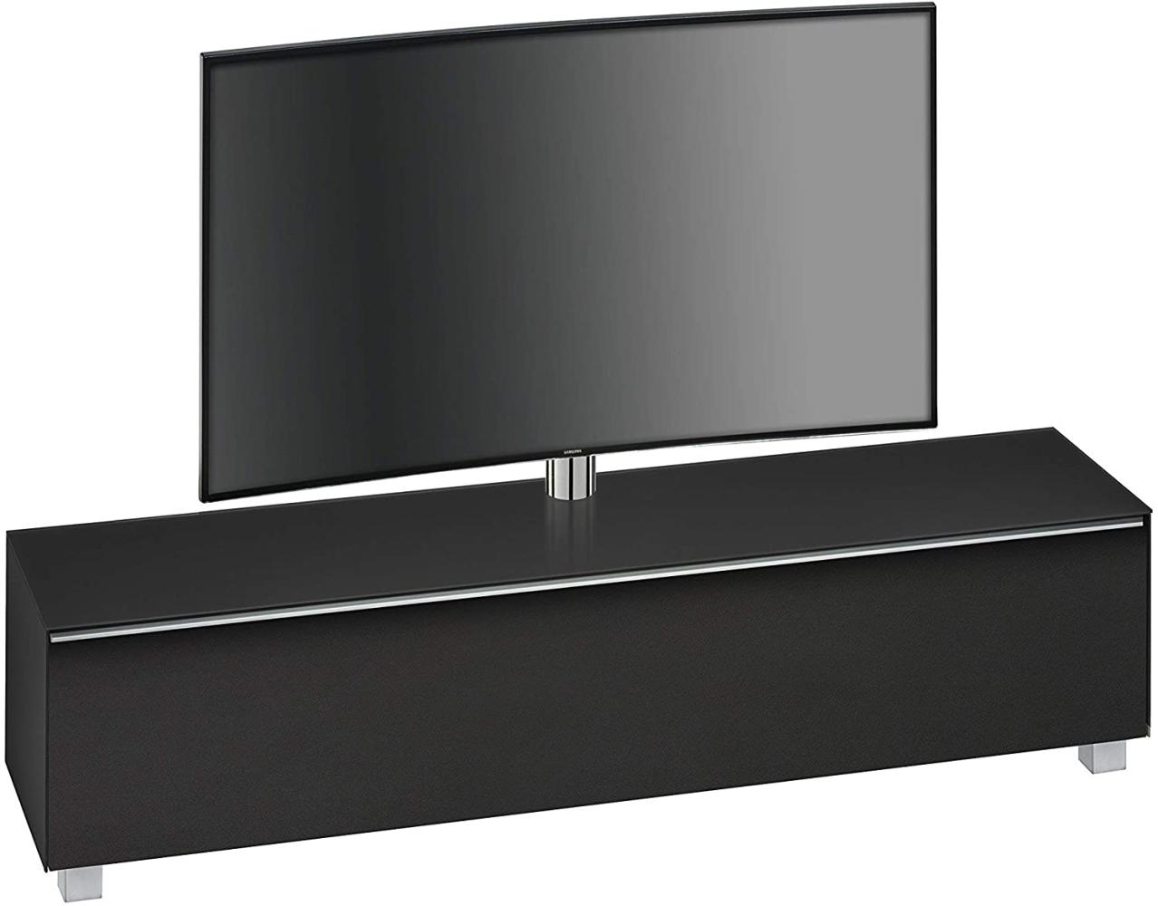 Maja TV Board Soundboard 77402373 verschiedene Farben 180 x 43 x 42 cm Schwarzglas matt - Akustikstoff schwarz Bild 1