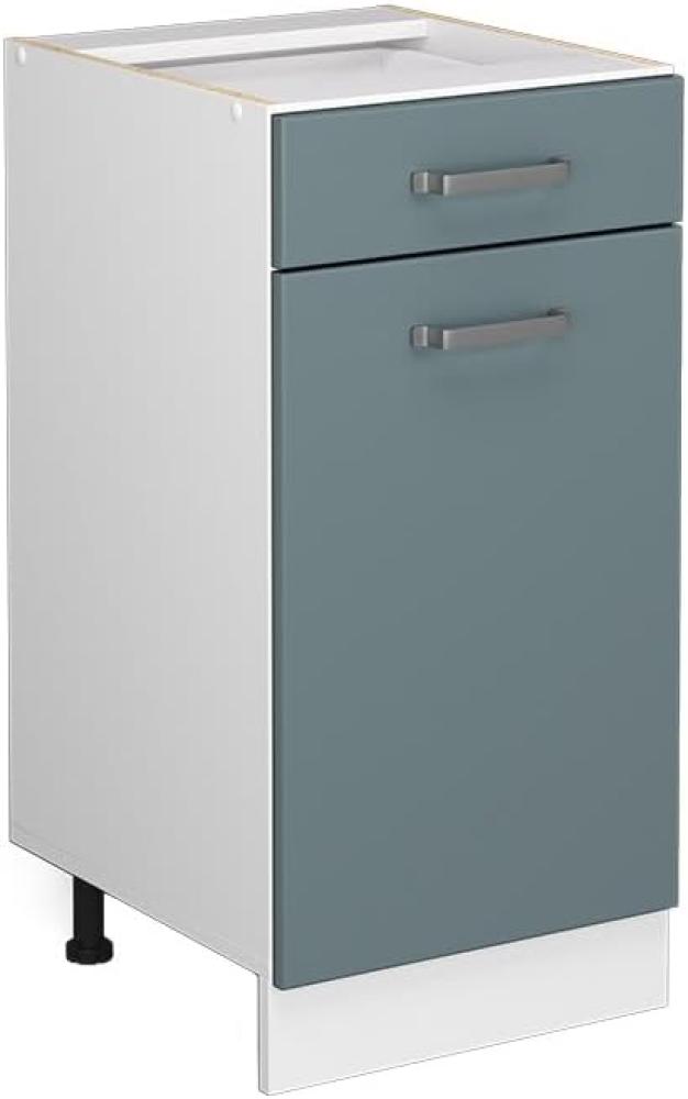 Vicco Küchenunterschrank R-Line, Blau-Grau/Weiß, 40 cm ohne Arbeitsplatte Bild 1