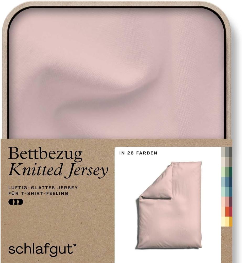 Bettbezug Knitted Jersey uni, aus Bio-Baumwolle mit Elasthan, Reißverschluss, Schlafgut (1 St), bügelfrei, Mix & Match Bettwäsche: passender Kissenbezug erhältlich Bild 1