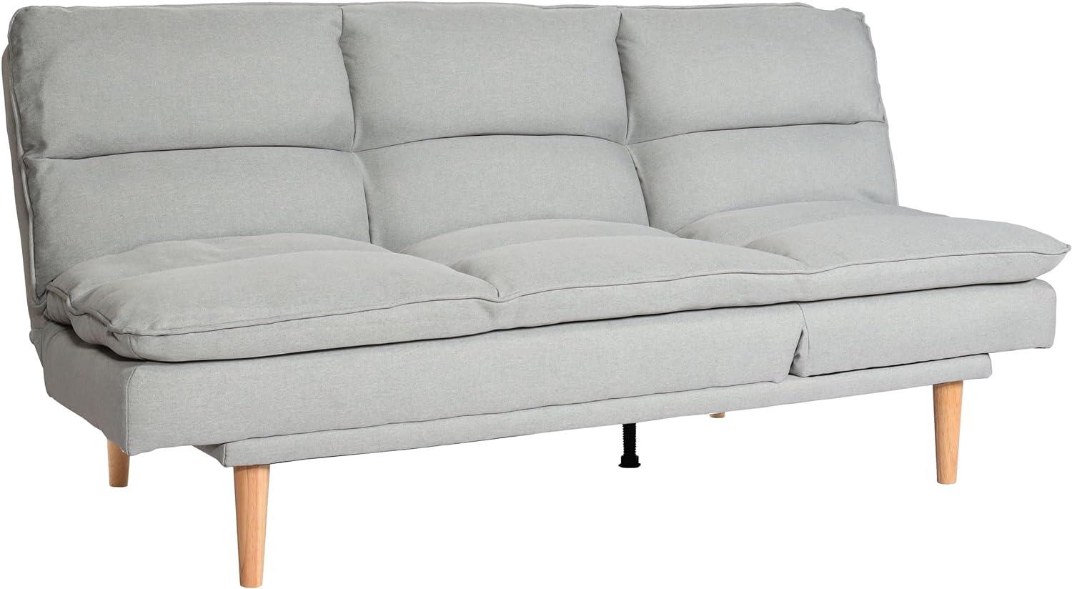 Schlafsofa HWC-M79, Gästebett Schlafcouch Couch Sofa, Schlaffunktion Liegefläche 180x110cm ~ Stoff/Textil mint-grau Bild 1