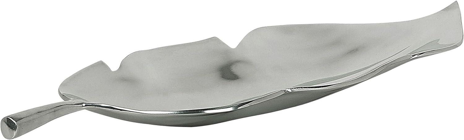 Dekoschale Aluminium silber Blatt 50 cm AMRUS Bild 1