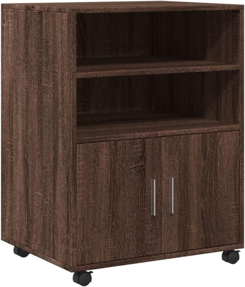 Rollschrank Braun Eichen-Optik 60x48x81 cm Holzwerkstoff 853170 Bild 1