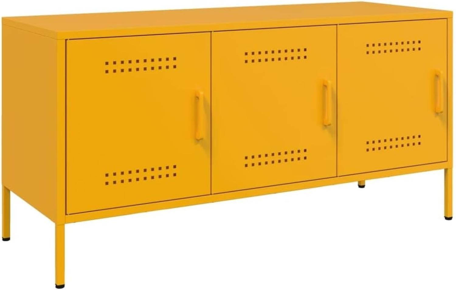 TV-Schrank Senfgelb 100,5x39x50,5 cm Stahl 842949 Bild 1