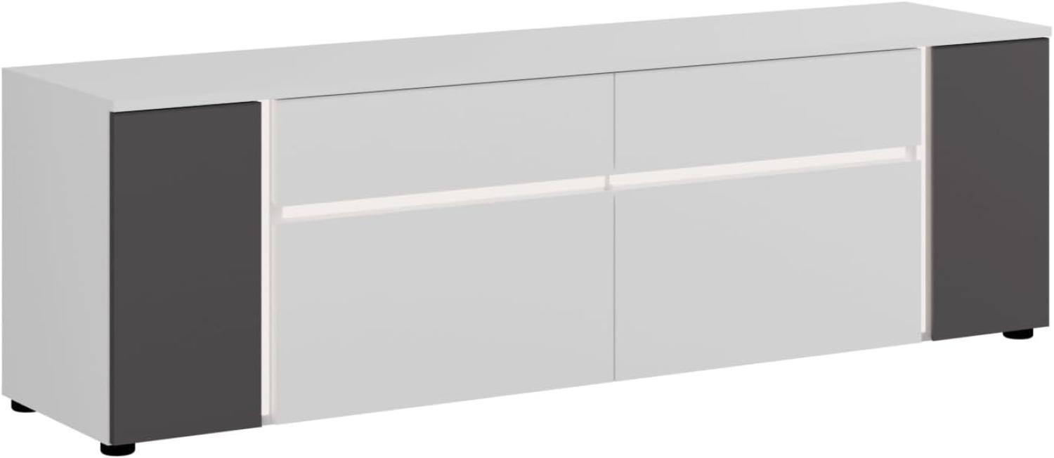 TV-Lowboard Kato in weiß und grau 170 cm Bild 1