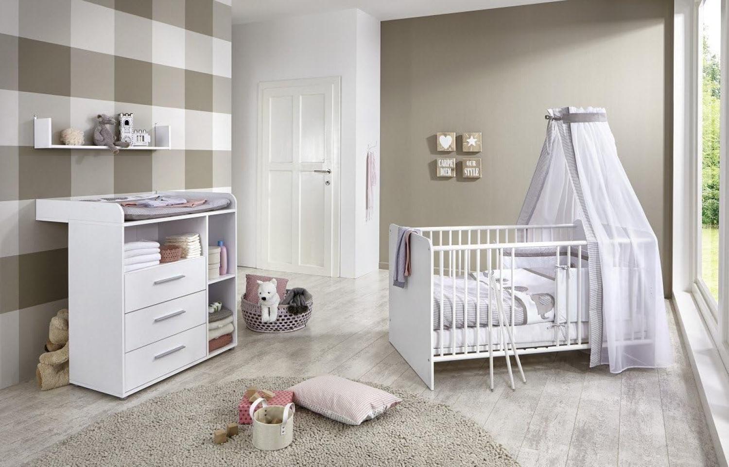 moebel-dich-auf Babyzimmer komplett Set Kim in Weiß (Kim 5) Bild 1
