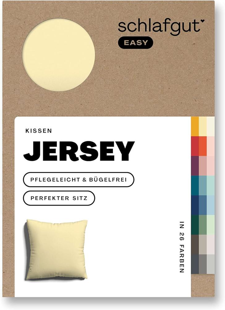 Schlafgut Kissenbezug EASY Jersey | Kissenbezug einzeln 80x80 cm | yellow-mid Bild 1