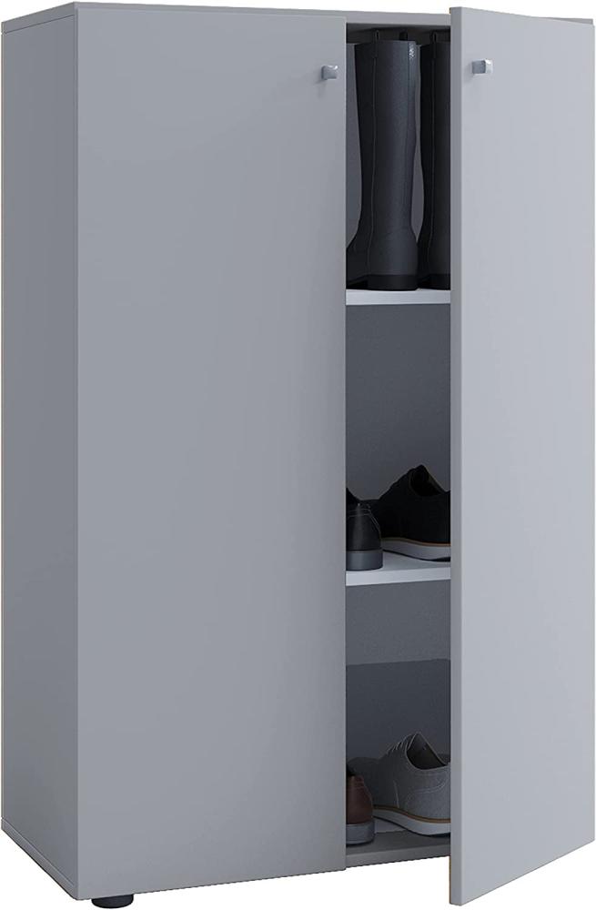 VCM Büroschrank Lona XL mit Drehtüren Grau Bild 1