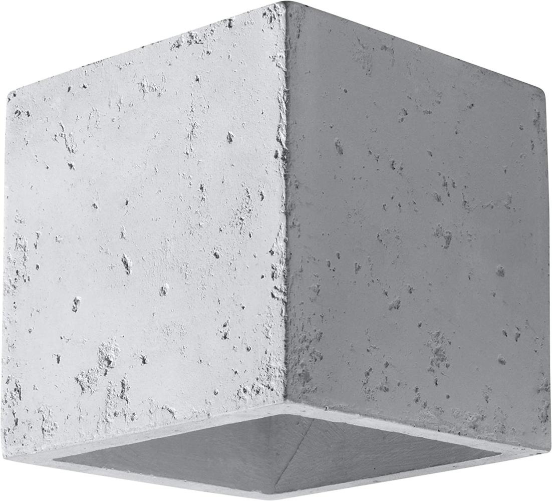 Sollux QUAD moderne Beton Wandleuchte 10x10cm 1-flg. G9 Bild 1