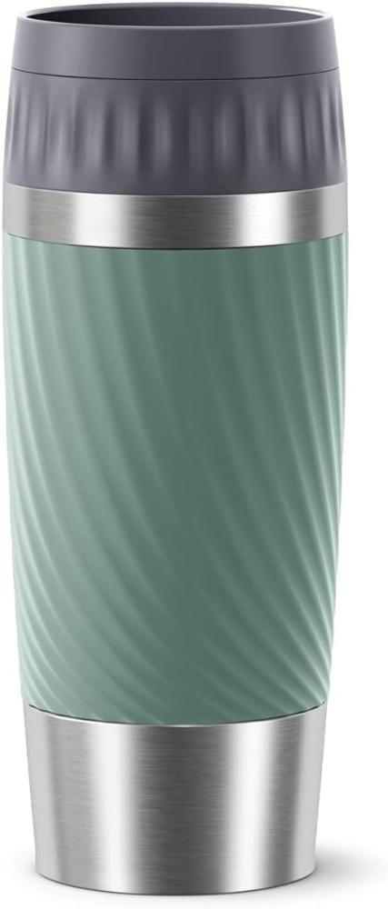 EMSA 'Travel Mug Easy Twist' Isolierbecher, Edelstahl/Silikon, petrol, 360 ml Bild 1