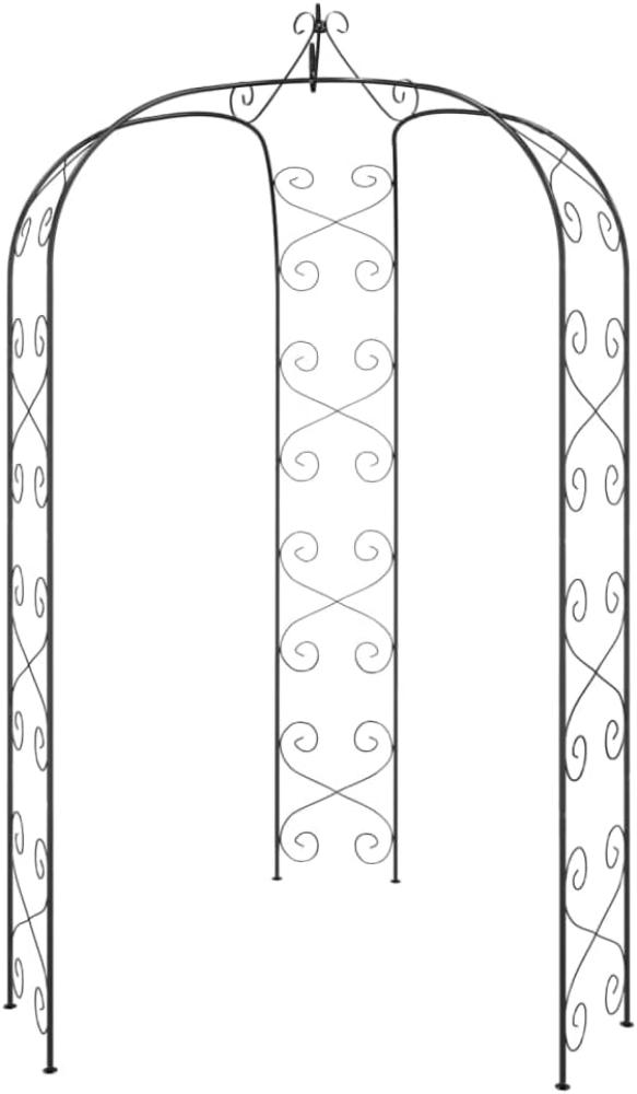 Gartenbogen Schwarz Ø180x255 cm Stahl 319351 Bild 1