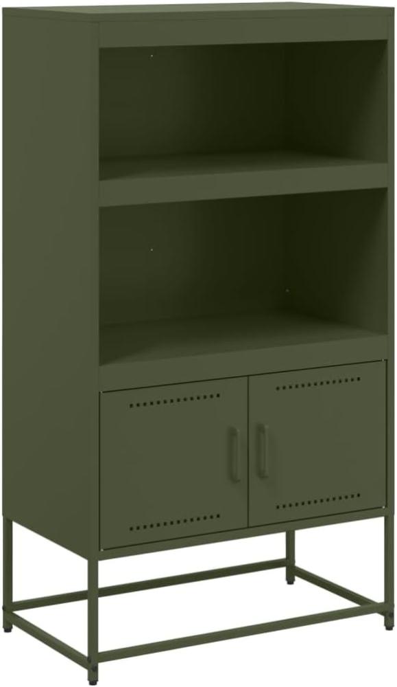 Highboard Olivgrün 68,5x38,5x123,5 cm Stahl 846504 Bild 1