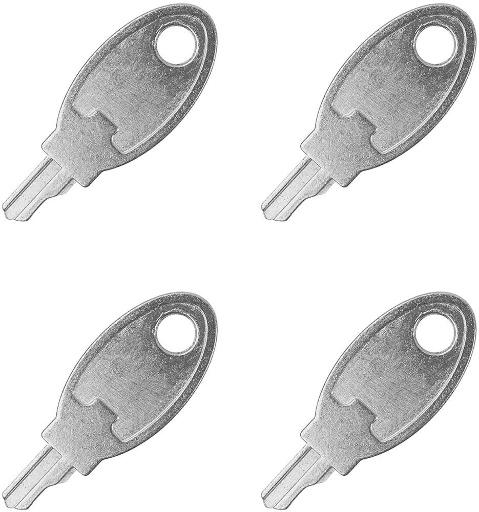 Ersatz Schlüssel Set, 4 x Schlüssel, Zubehör nur für unsere Sicherung für Kühlschrank, Schrank und Türen, Schlüssel aus Metall, Replacement Key für Kindersicherung zum Kleben, stabiler Metallschlüssel Bild 1