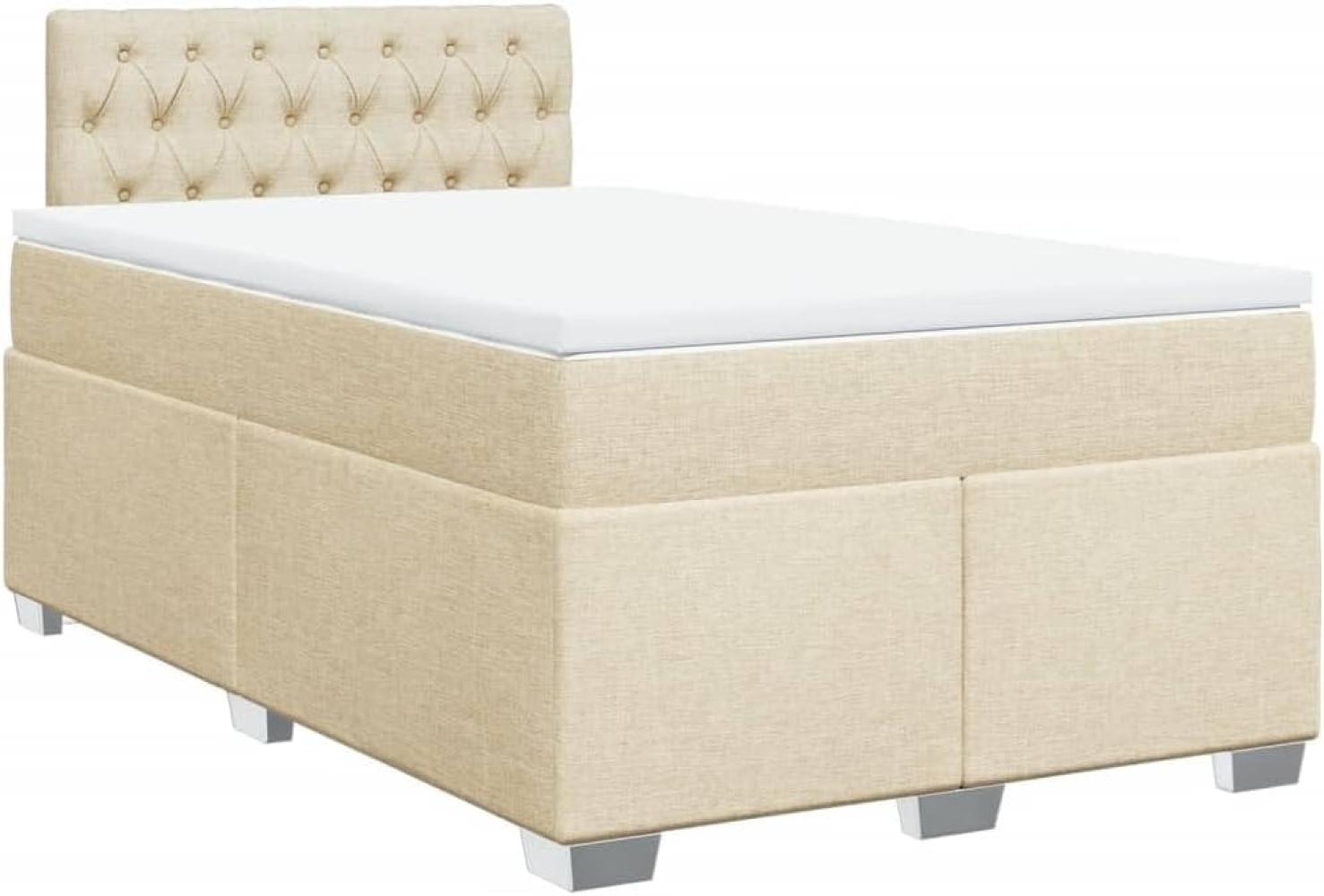 Boxspringbett mit Matratze Creme 120x200 cm Stoff 3288167 Bild 1