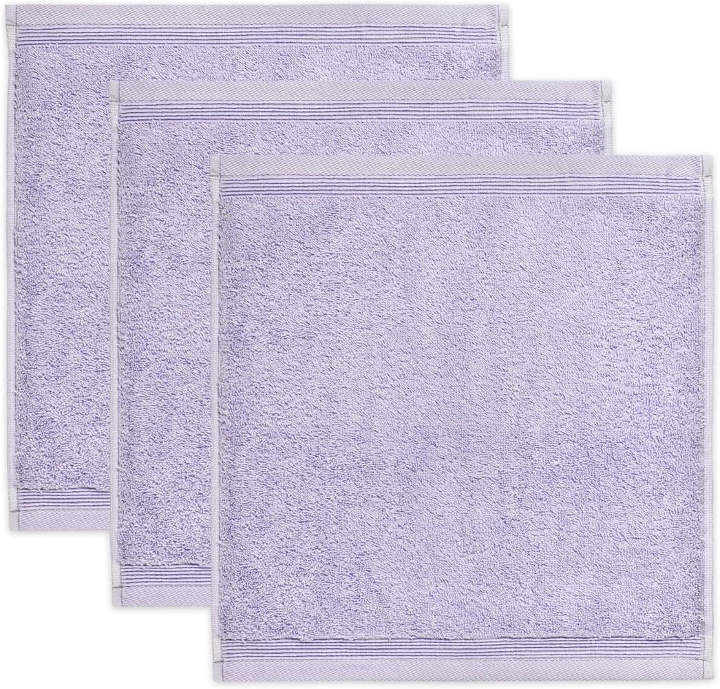 Möve Superwuschel Seiftuch 30 x 30 cm aus 100% Baumwolle, Lilac 3er Set Bild 1
