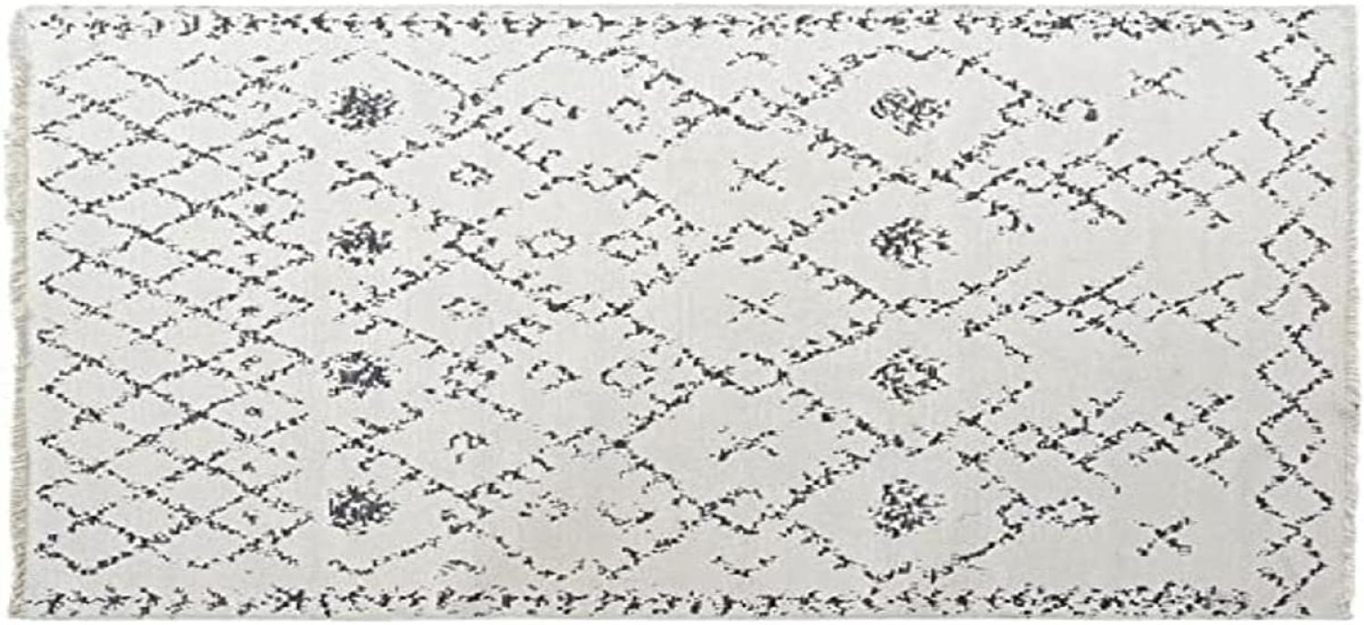 Teppich DKD Home Decor Weiß Grau Polyester Baumwolle (120 x 180 x 1 cm) Bild 1