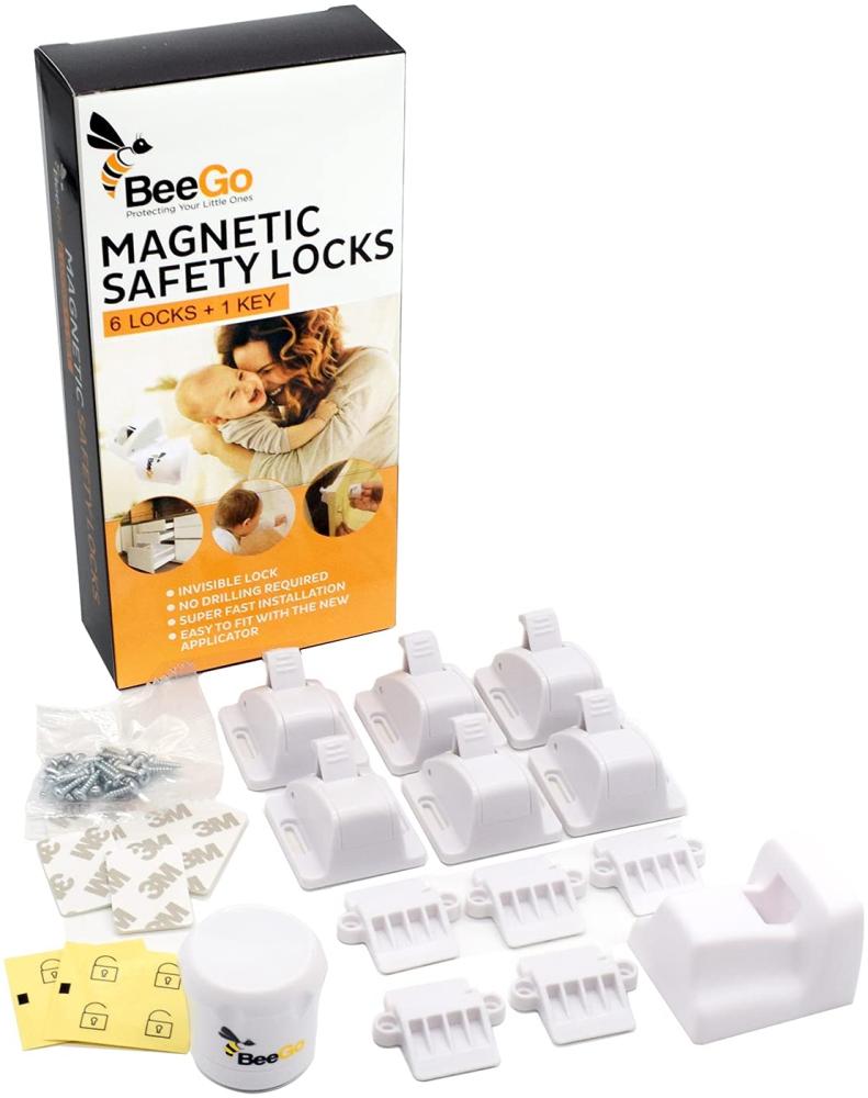 BeeGo Magnetische Kindersicherung Schrank und Schubladensicherung Baby (6 Pack) Bild 1
