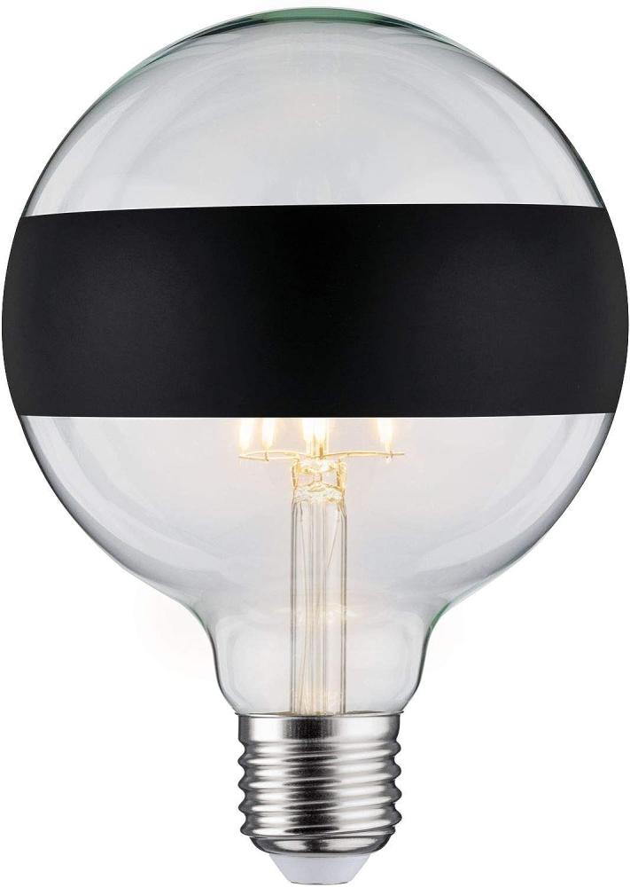 Paulmann 28682 LED Globe 6,5 Watt E27 Ringspiegel Schwarz matt Warmweiß dimmbar Bild 1