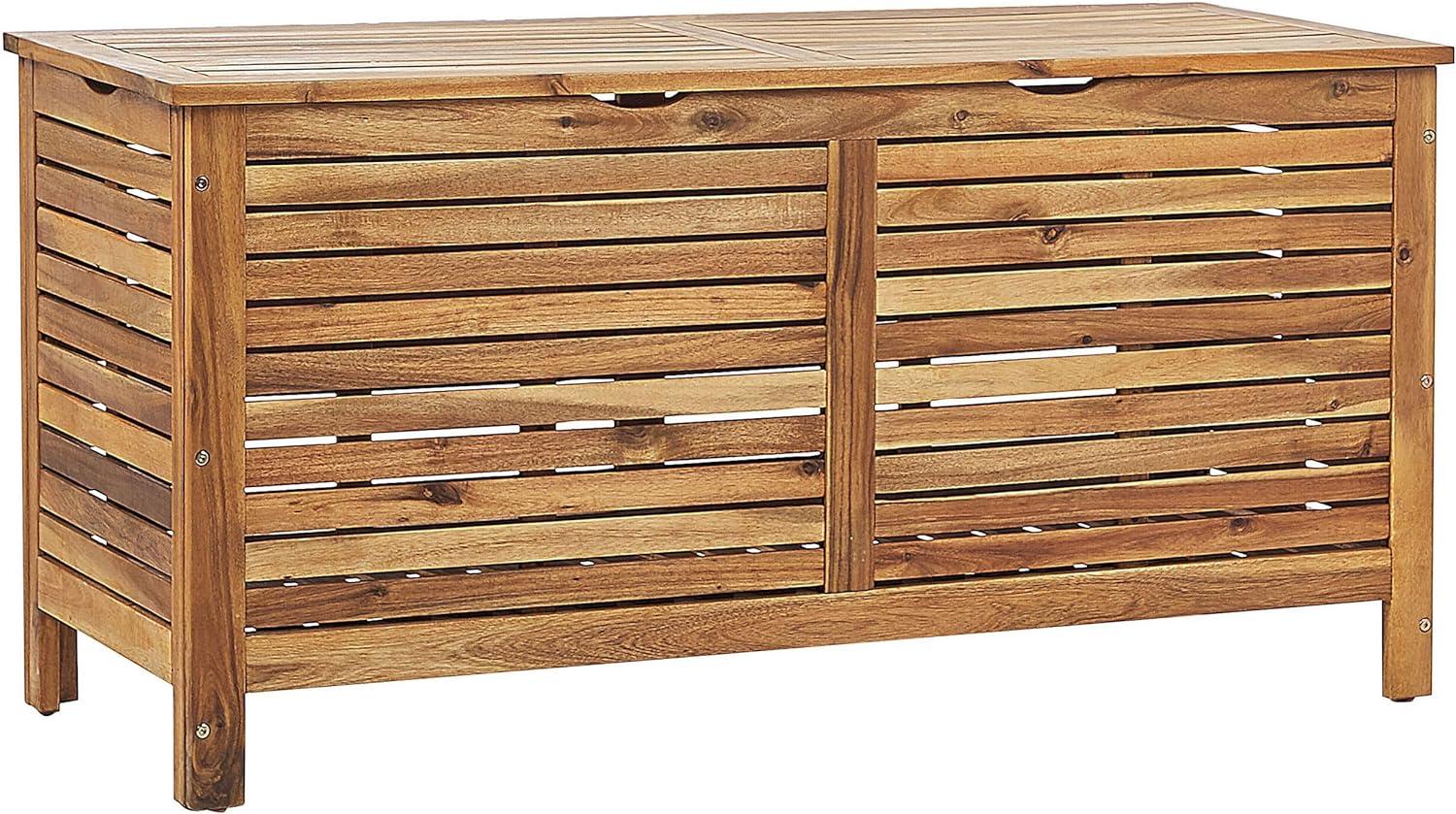 Aufbewahrungsbox 130 x 64 cm Heller Holzfarbton RIVIERA Bild 1