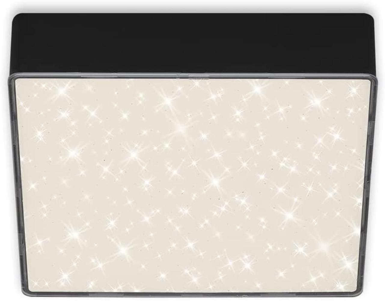 Briloner LED Deckenleuchte Flame Star schwarz 15,7 cm mit Sternenhimmel Bild 1