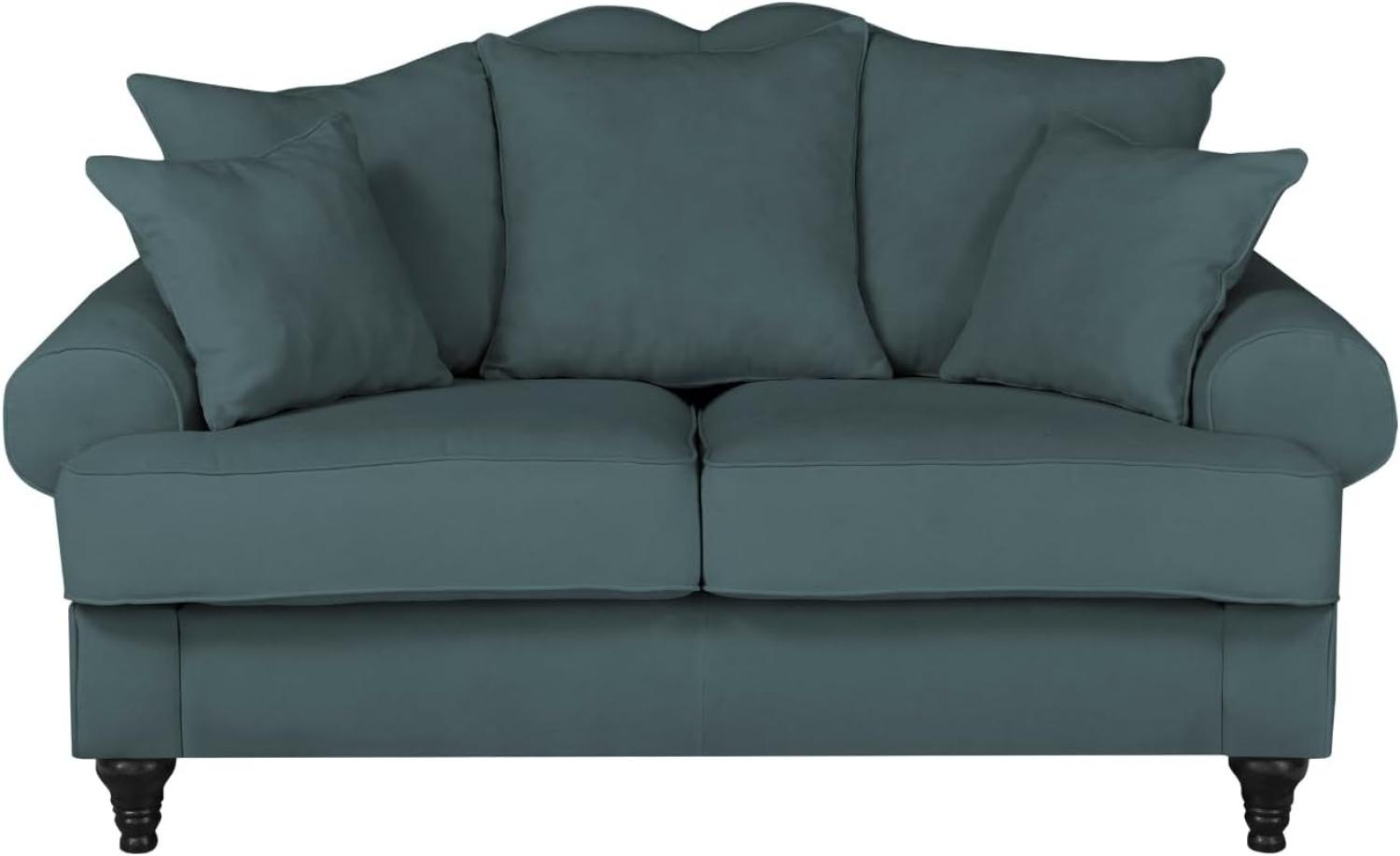 Sofa 2-Sitzer Adelina in blaugrün 170 cm Bild 1
