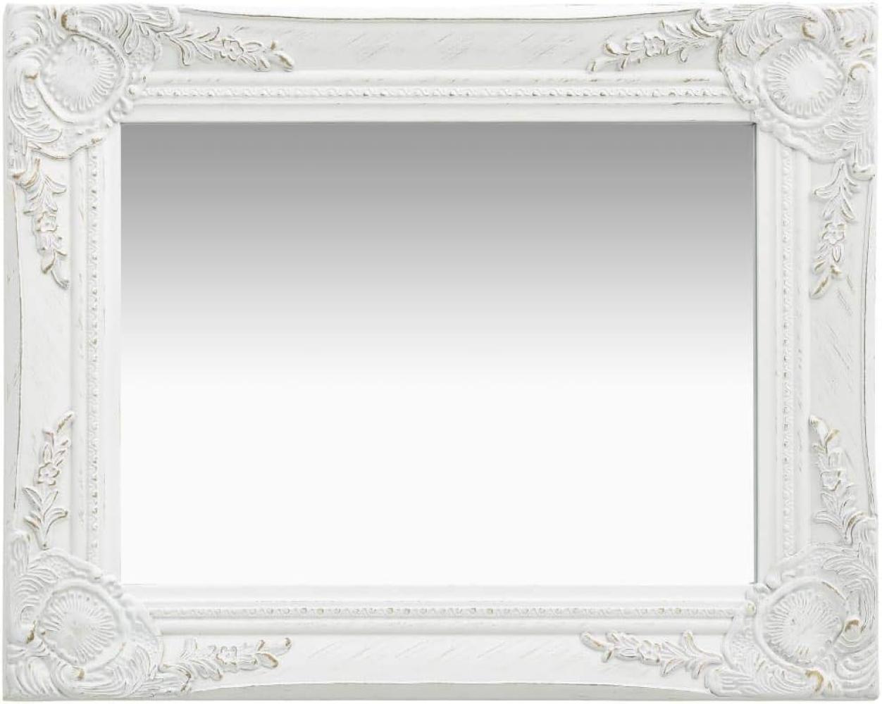 vidaXL Wandspiegel im Barock-Stil 50 x 40 cm Weiß Bild 1