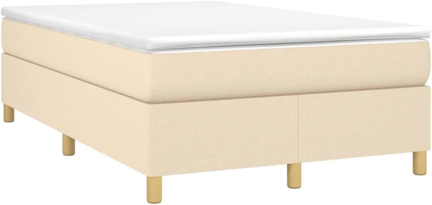 Boxspringbett mit Matratze Creme 120x190 cm Stoff (Farbe: Creme) Bild 1