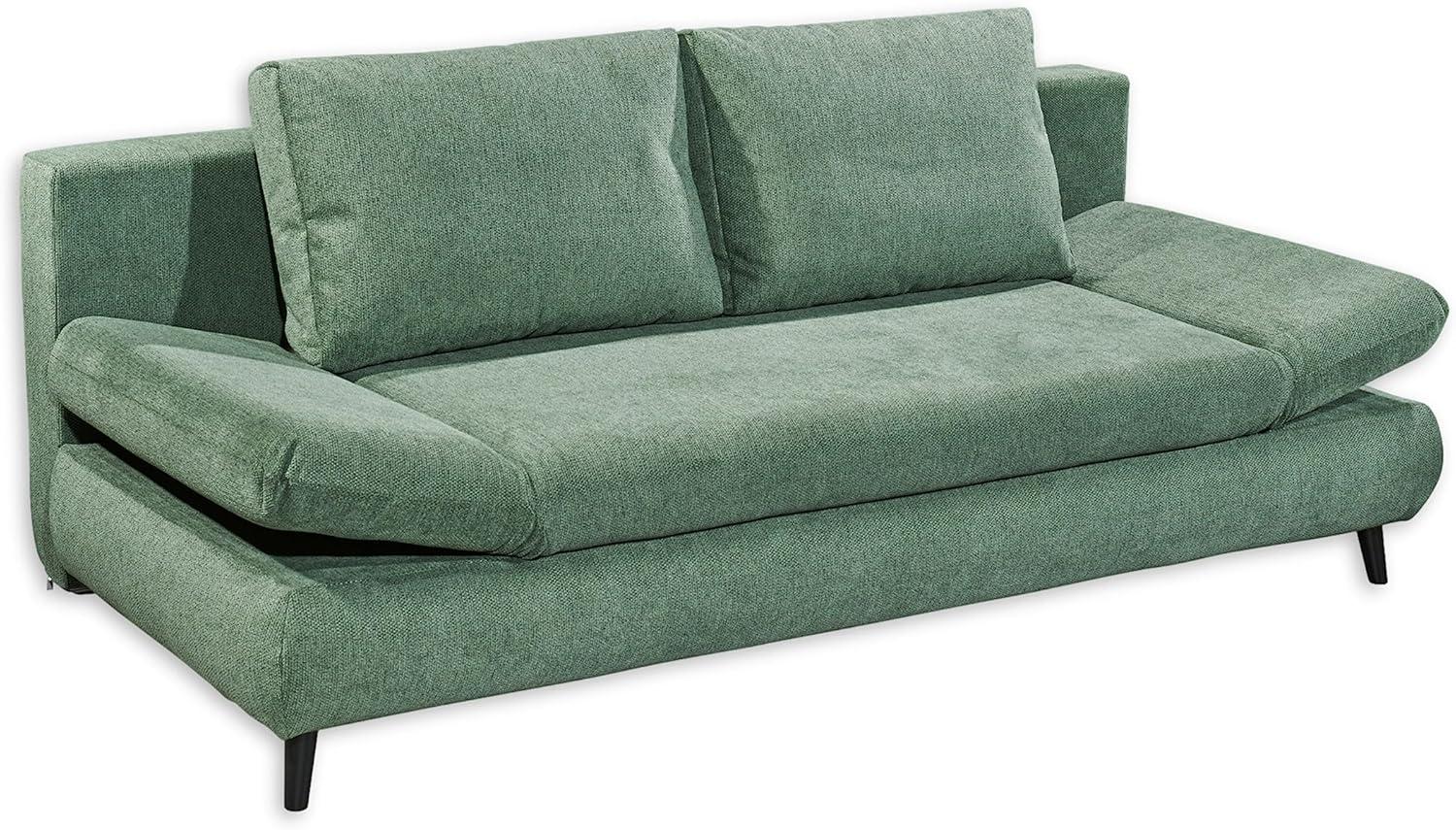 SUNNY Bequemes Schlafsofa mit Bettkasten, Moosgrün - Ausziehbares Sofa mit Schlaffunktion - 212 x 76 (88) X 101 cm (B/H/T) Bild 1