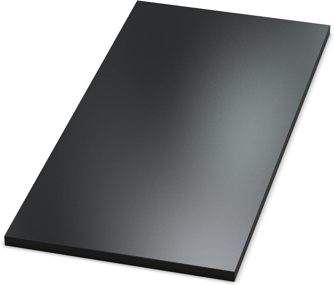 AUPROTEC Tischplatte 19mm schwarz 800 x 800 mm Holzplatte melaminharzbeschichtet Spanplatte mit Umleimer ABS Kante Auswahl: 80 x 80 cm Bild 1