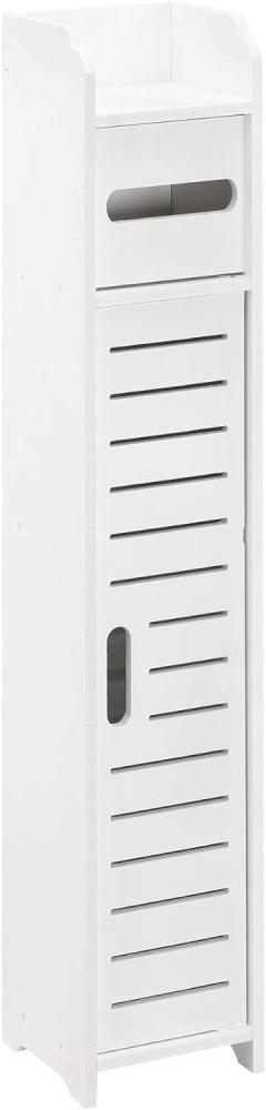 Toilettenpapierhalter Leoben 80x15x15 cm Schrank WPC Weiß en. casa Bild 1