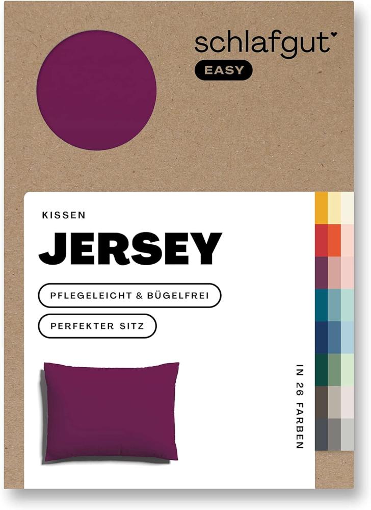 Schlafgut Kissenbezug EASY Jersey | Kissenbezug einzeln 70x90 cm | purple-deep Bild 1
