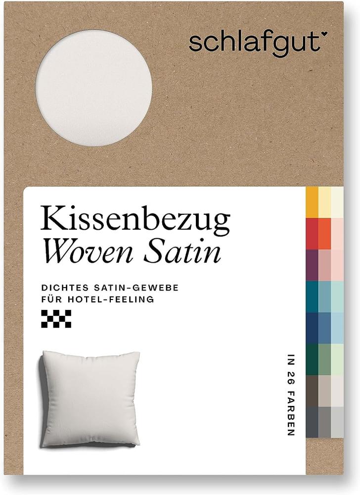 Schlafgut Woven Satin Bettwäsche | Kissenbezug einzeln 40x40 cm | sand-light Bild 1