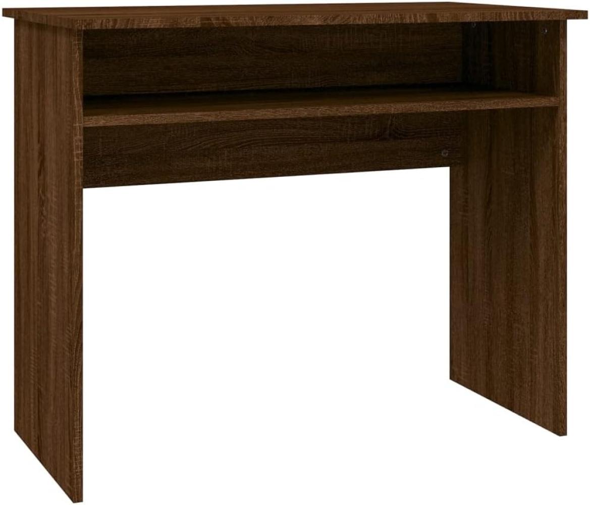 Schreibtisch Braun Eichen-Optik 90x50x74 cm Holzwerkstoff Bild 1