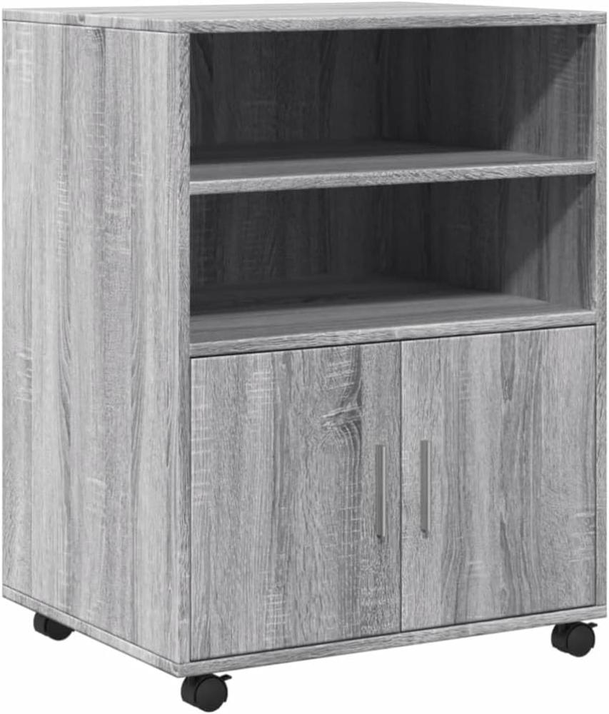 Rollschrank Braun Eichen-Optik 60X48X81 Cm Holzwerkstoff: Grau Sonoma Bild 1