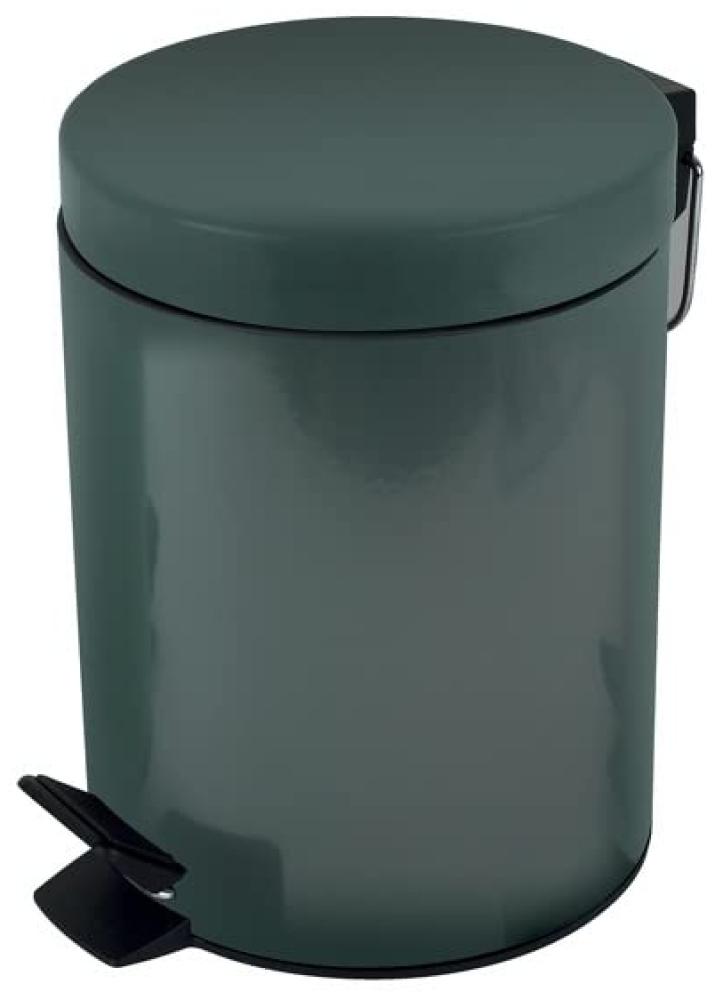 Spirella Kosmetikeimer "Sydney Dunkelgrün" Mülleimer Treteimer Abfalleimer - 5 Liter – mit herausnehmbaren Inneneimer Bild 1