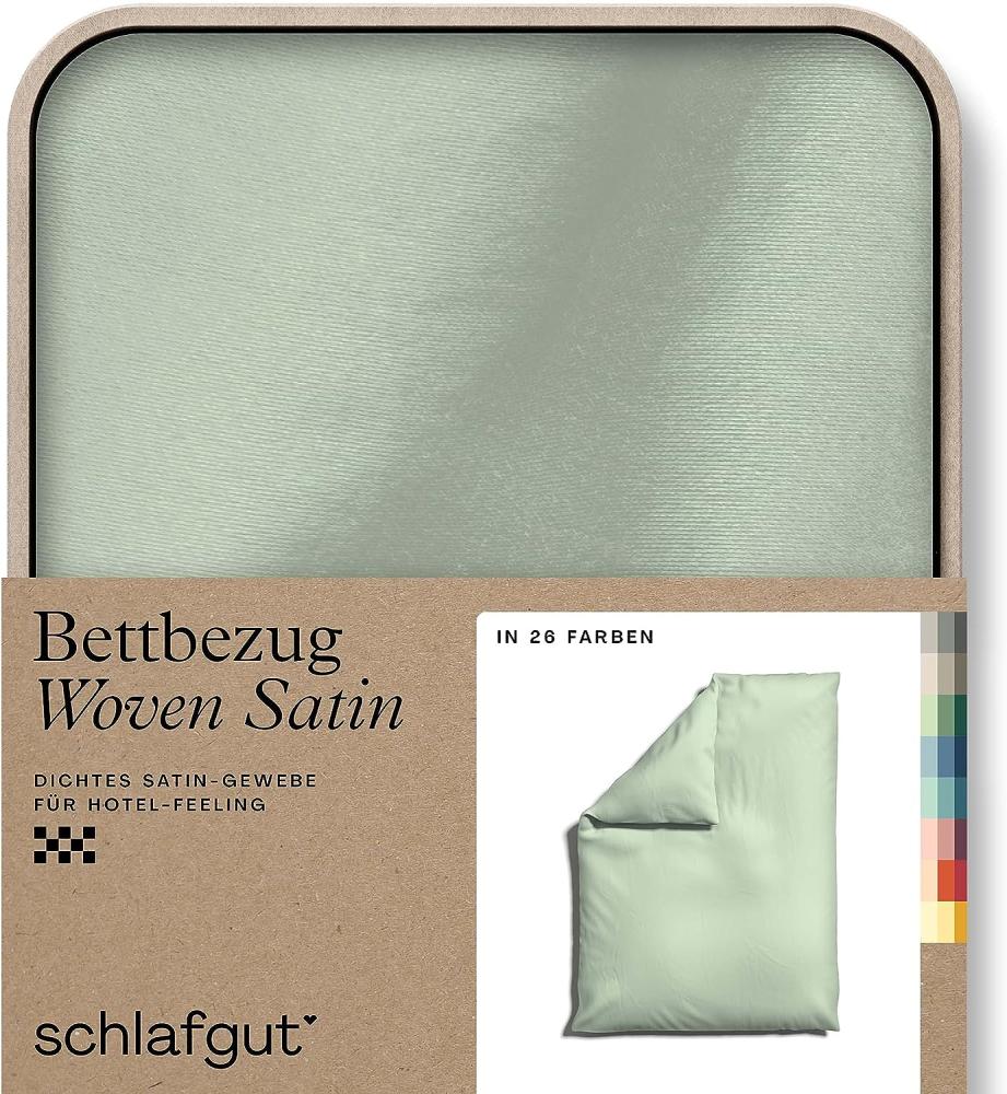 Schlafgut Woven Satin Bettwäsche | Bettbezug einzeln 135x200 - 140x200 cm | green-light Bild 1